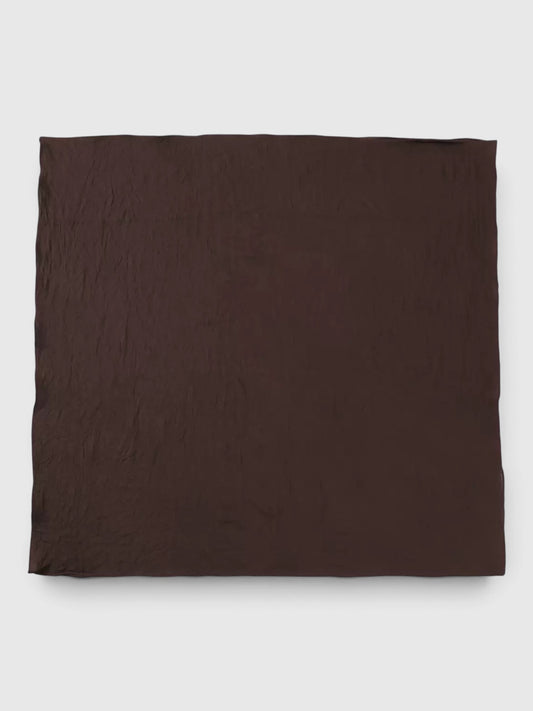 Wrinkle Cotton Square - Deep Brown