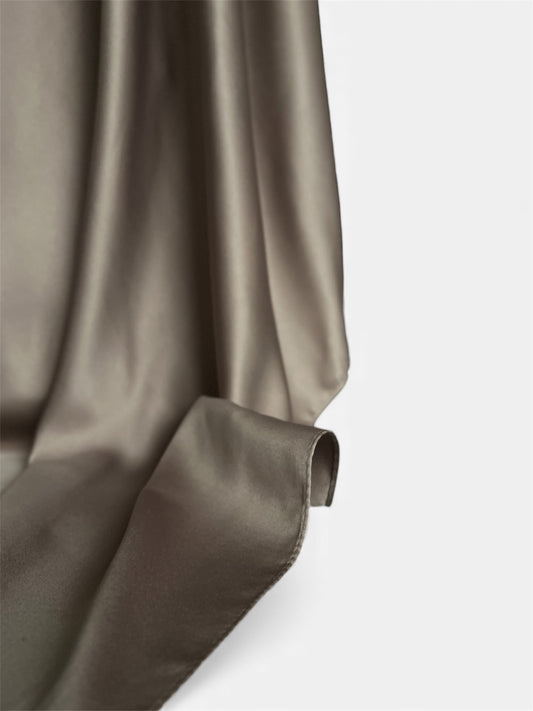 Square Satin Hijab - Cappuccino