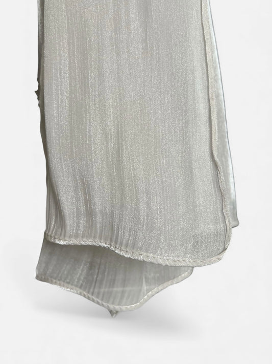 Organza Hijab - Grey White