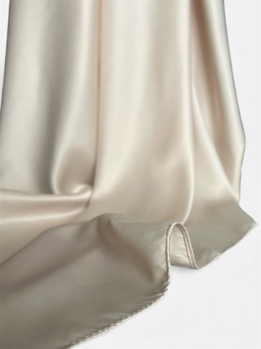 Square Satin Hijab - Cream