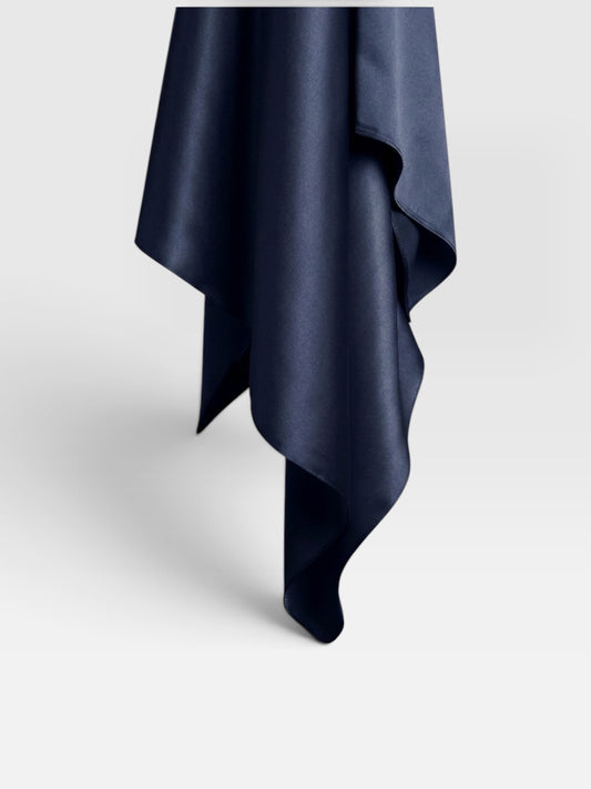 Square Satin Hijab - Navy Blue
