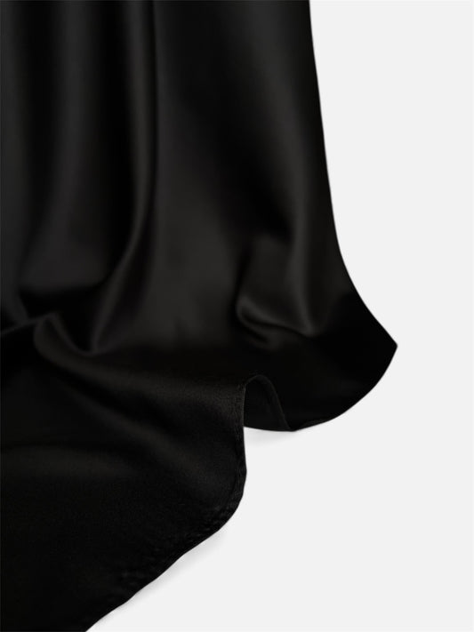 Square Satin Hijab - Black