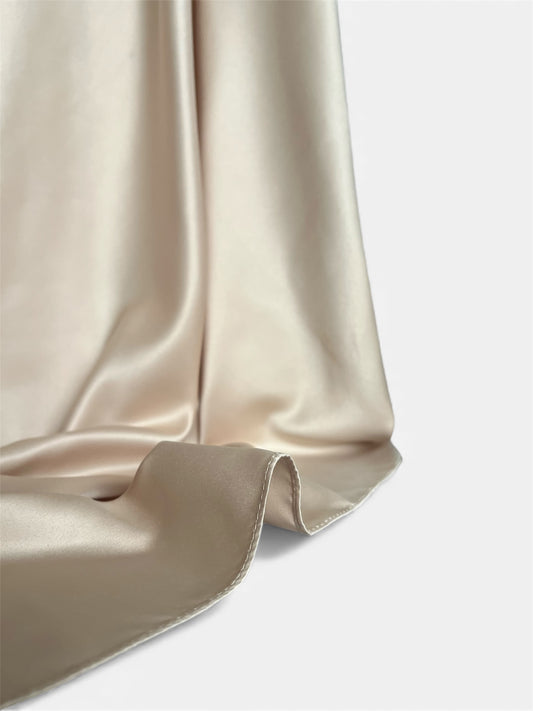 Square Satin Hijab - Beige
