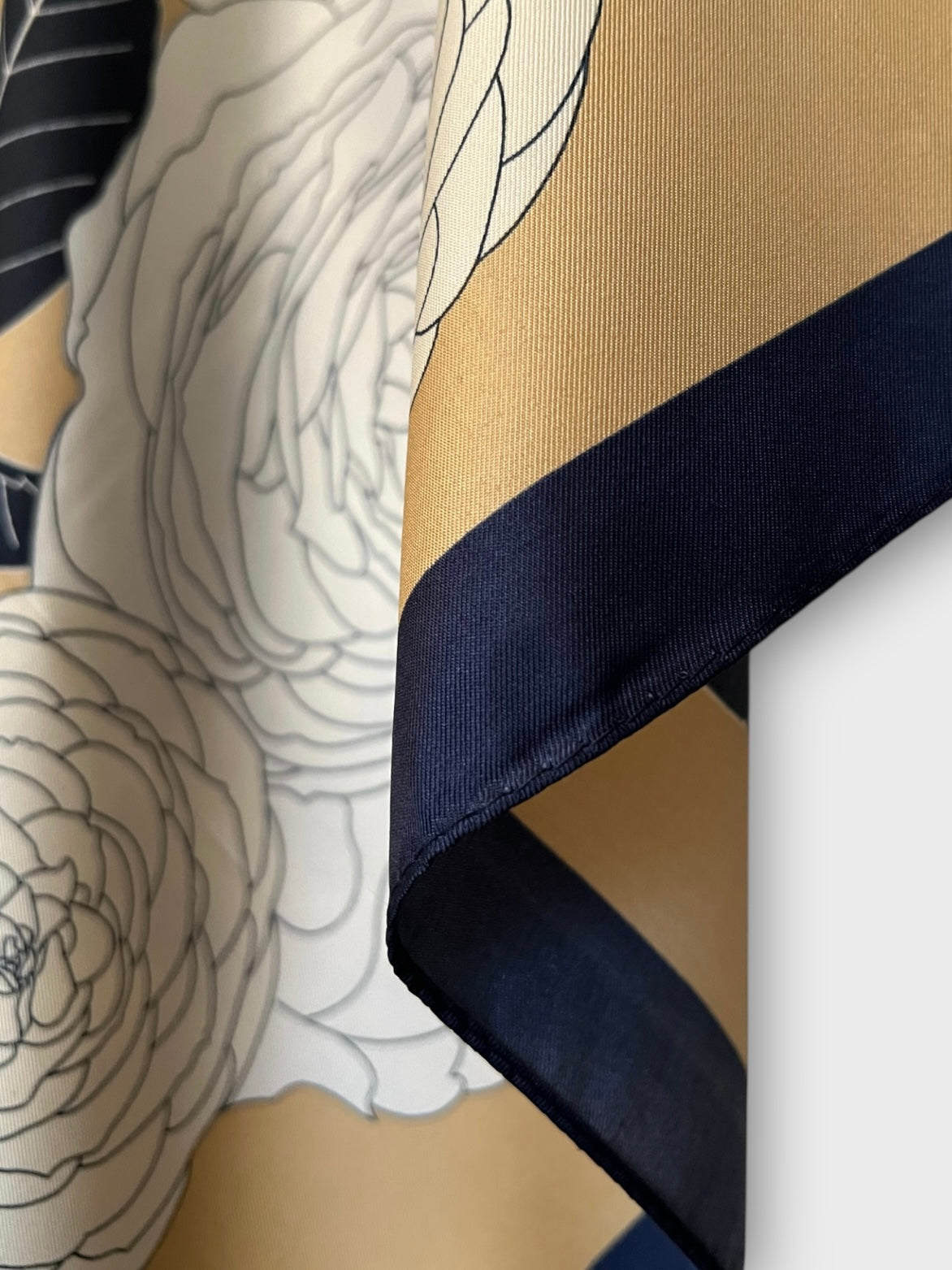 Square Satin Hijab - Bouquet Mustard