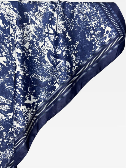 Square Hijab Silk - Paisley Blue