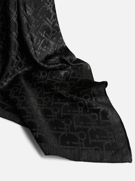 Square HIjab Silk - D Black