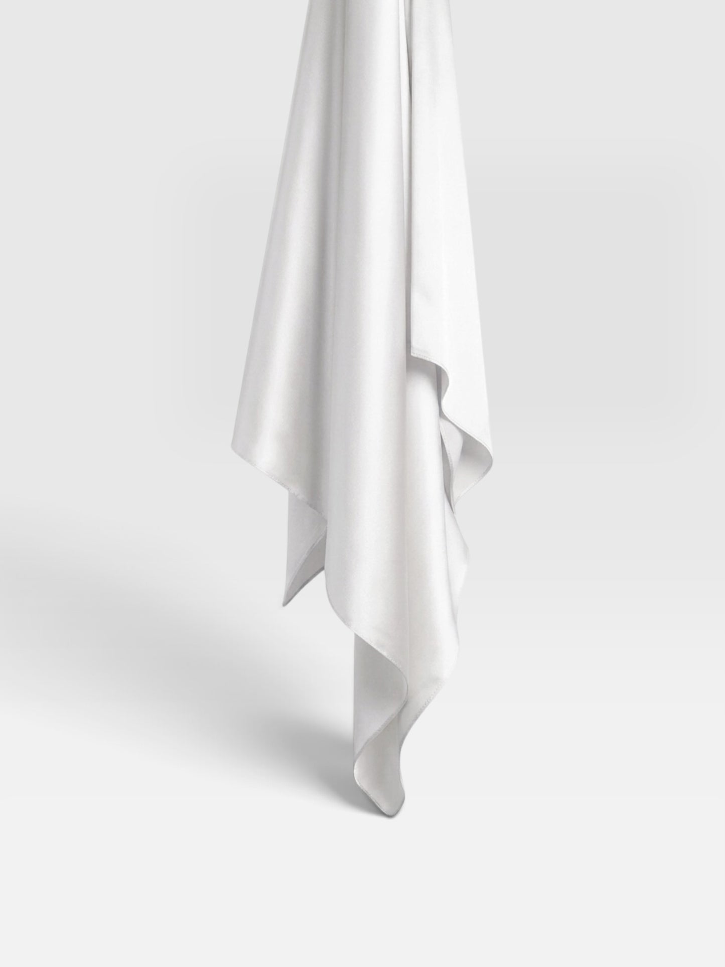 Square Satin Hijab - White