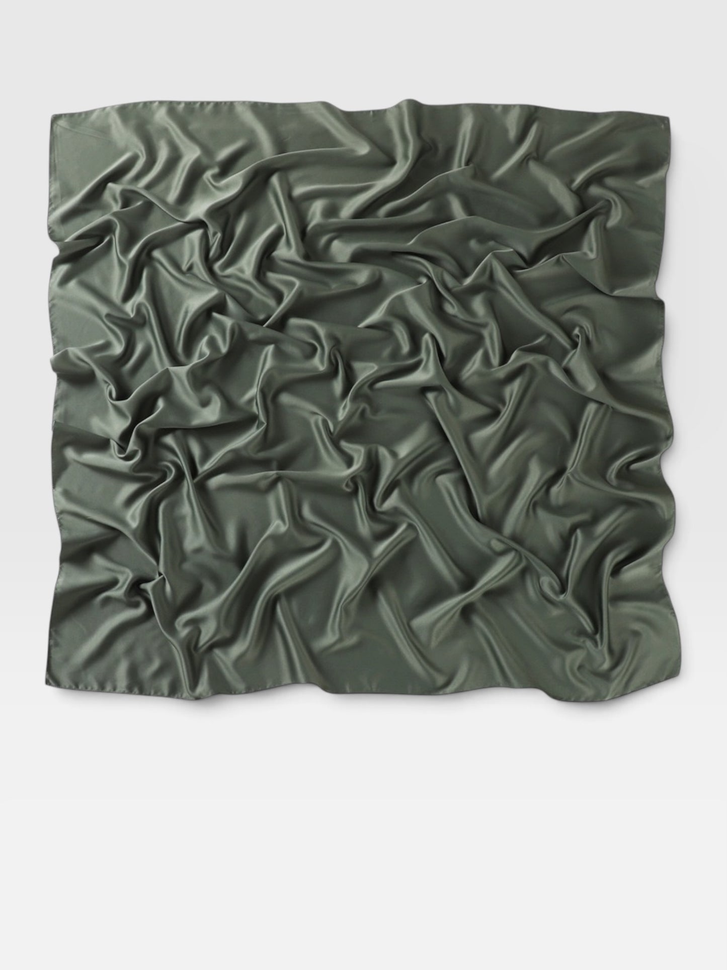 Square Satin Hijab  - Olive