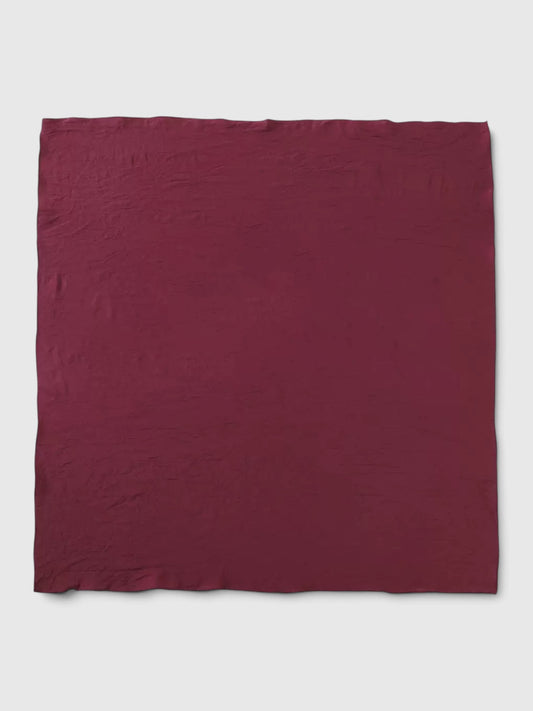 Wrinkle Cotton Square - Deep Wine