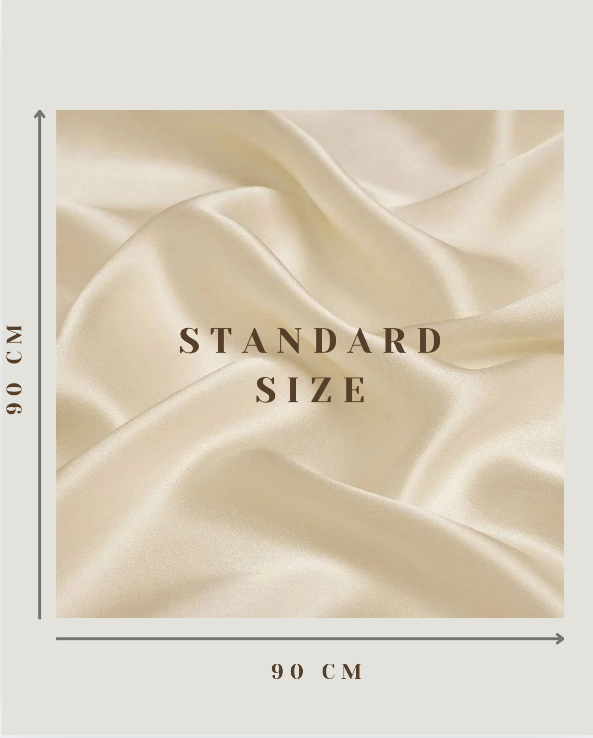 Square Satin Hijab - White