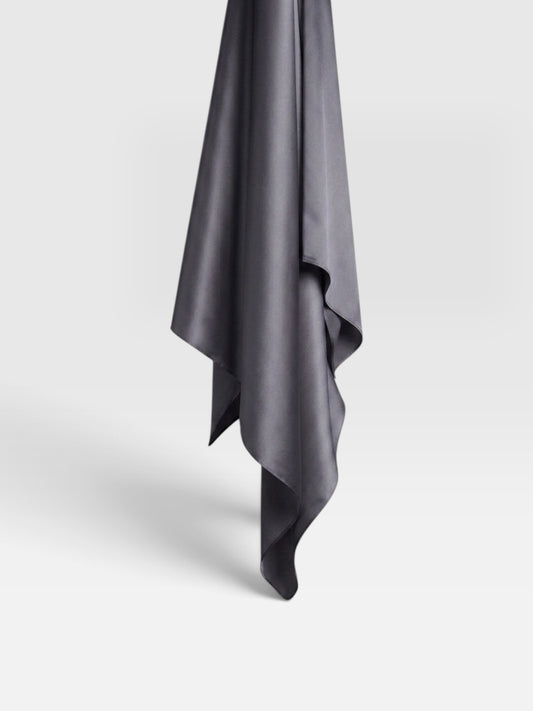 Square Satin Hijab  - Grey