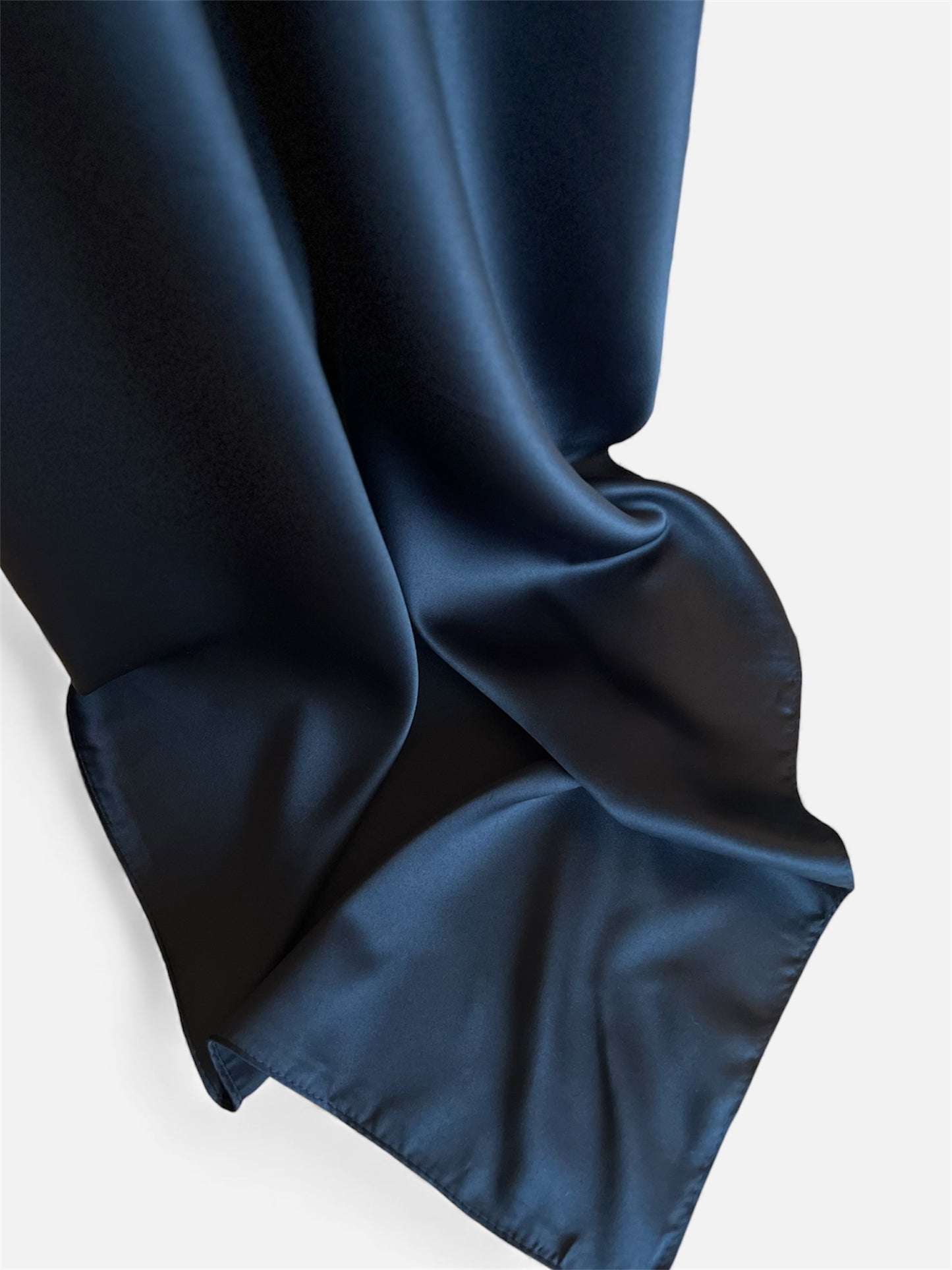 Square Satin Hijab - Navy Blue
