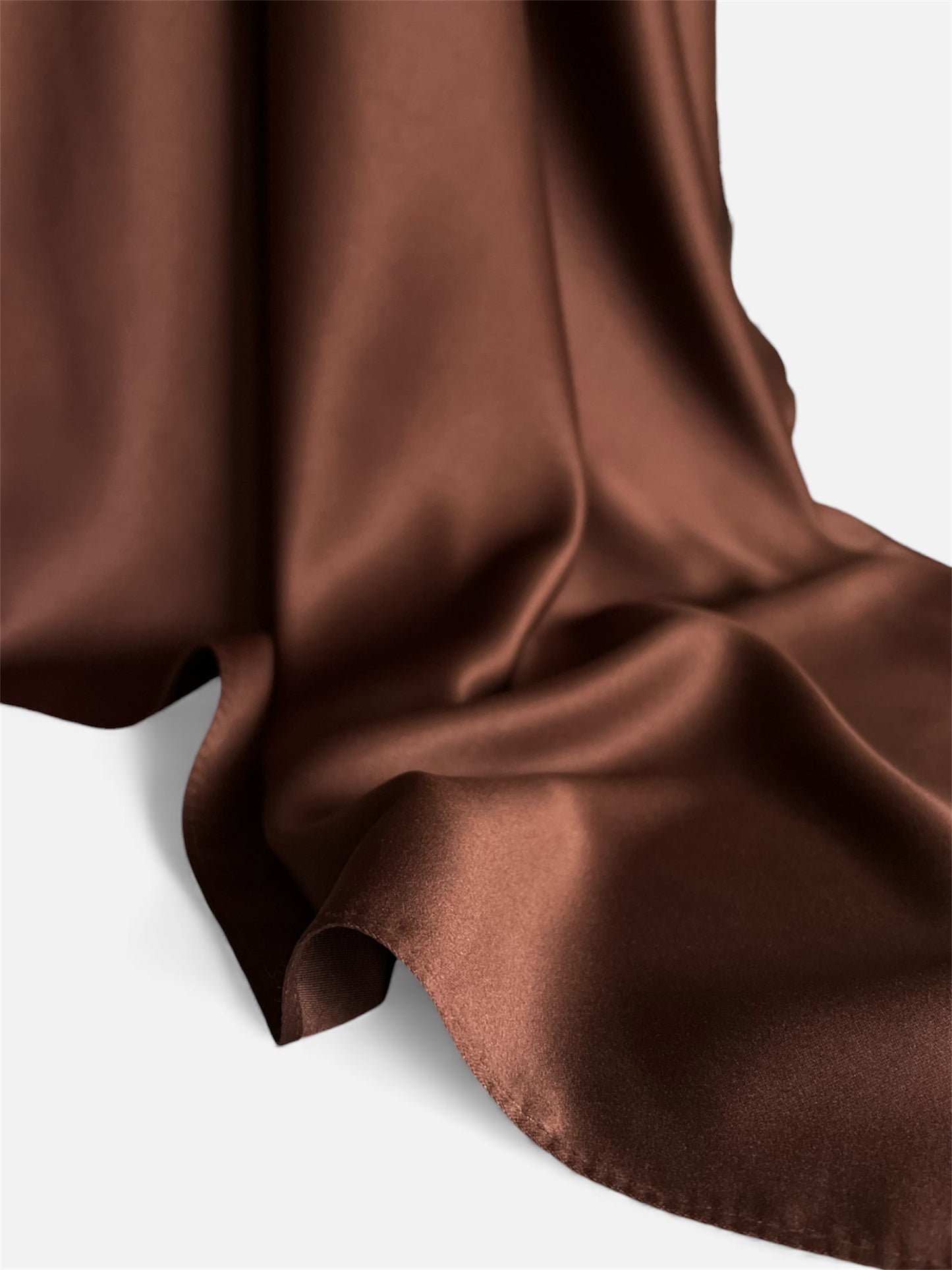 Square Satin Hijab - Brown