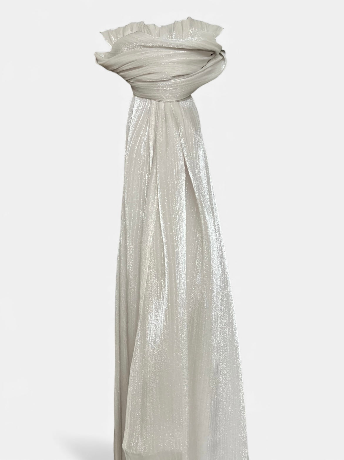 Organza Hijab - Grey White