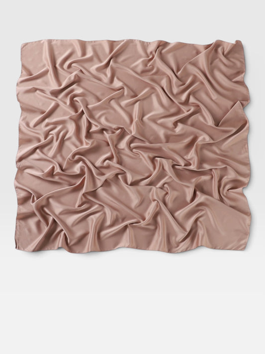 Square Satin Hijab - Cappuccino