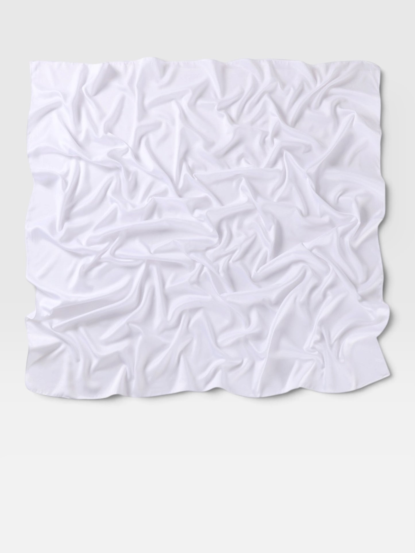 Square Satin Hijab - White