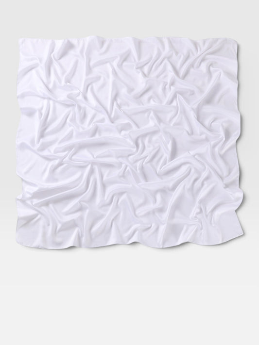 Square Satin Hijab - White
