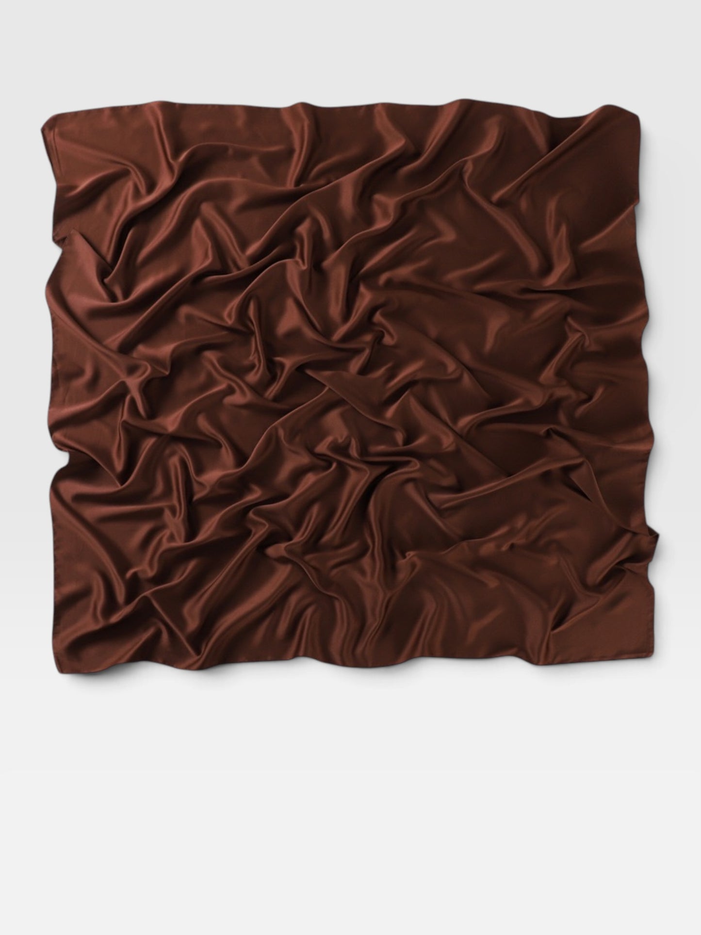 Square Satin Hijab - Brown