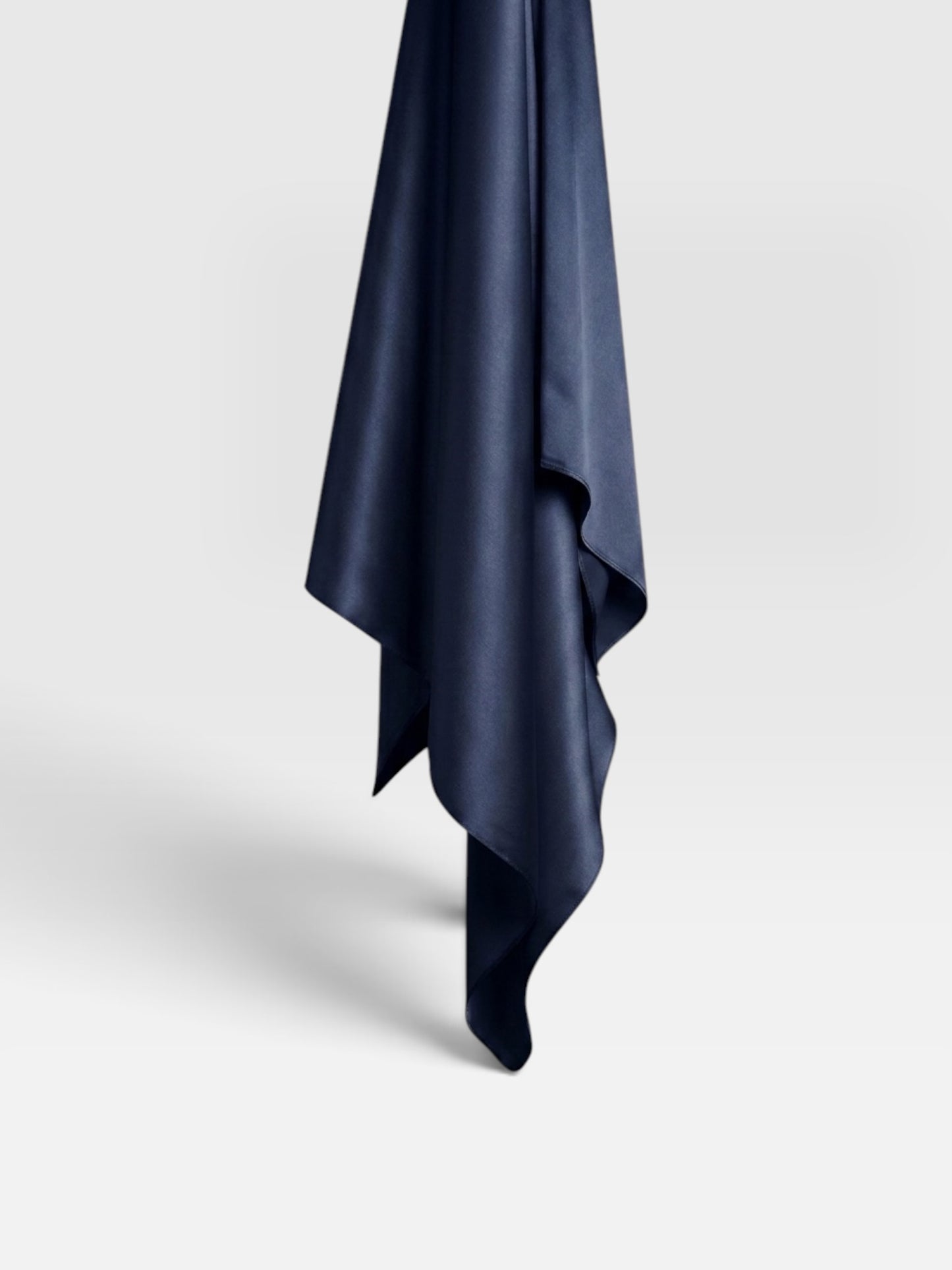 Square Satin Hijab - Navy Blue