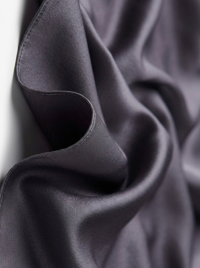 Square Satin Hijab  - Grey