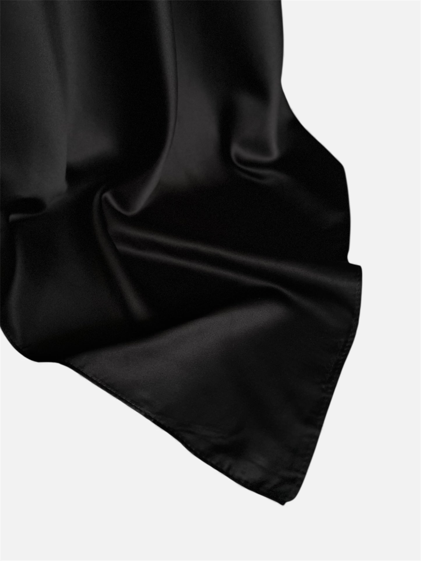 Square Satin Hijab - Black