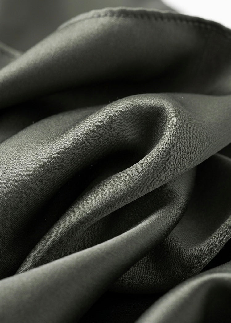 Square Satin Hijab  - Olive
