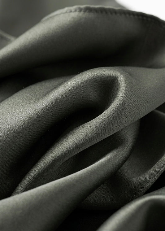 Square Satin Hijab  - Olive