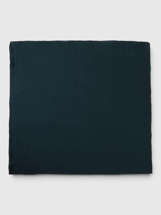 Wrinkle Cotton Square - Petroleum Blue