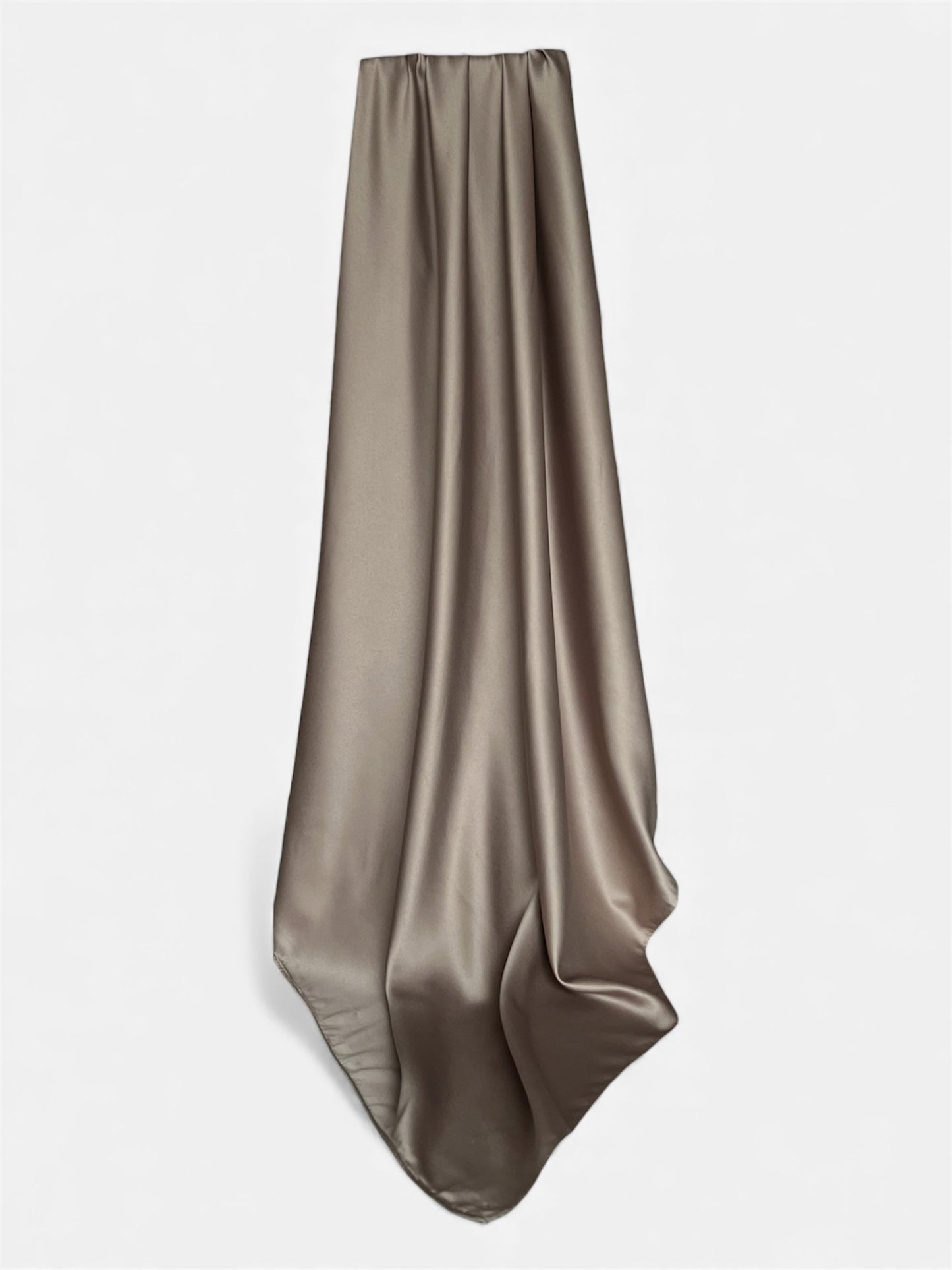 Square Satin Hijab - Cappuccino