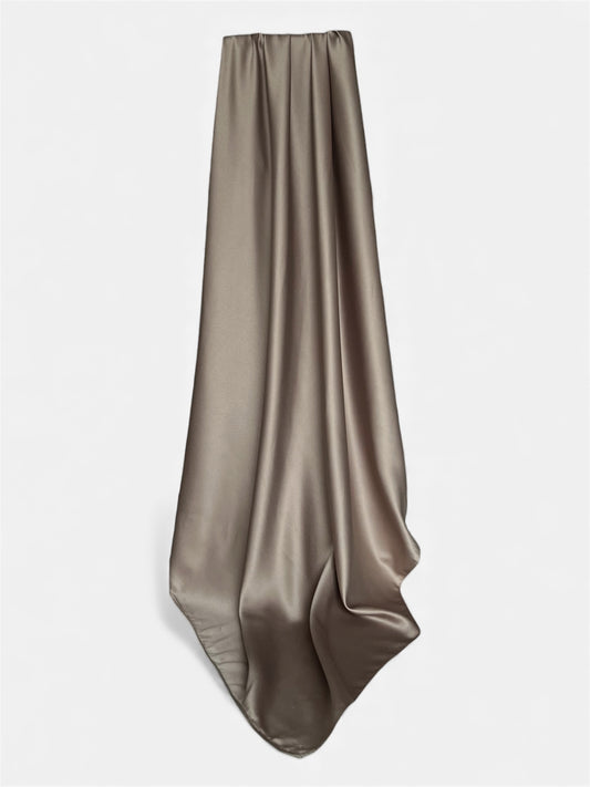 Square Satin Hijab - Cappuccino