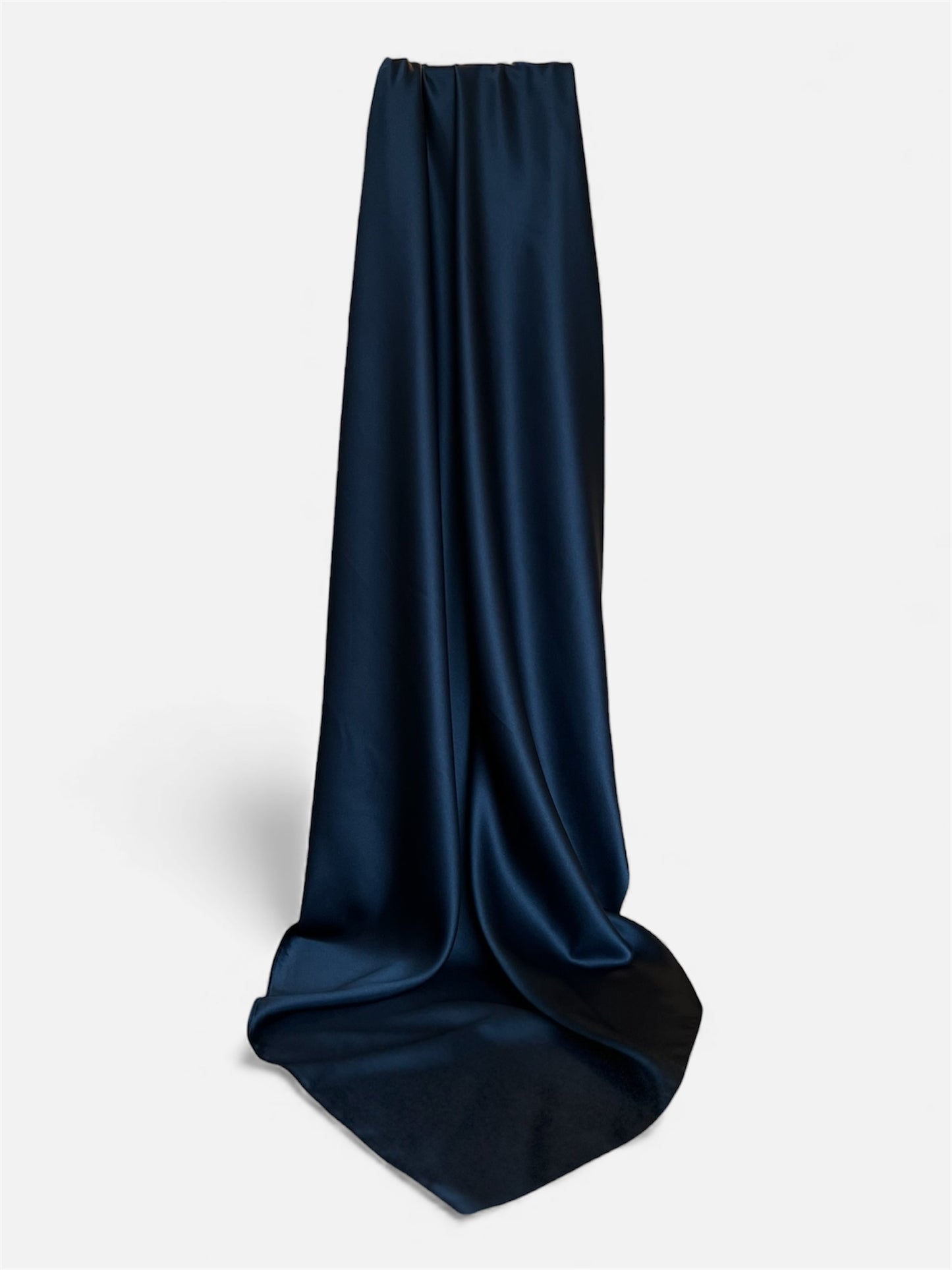 Square Satin Hijab - Navy Blue