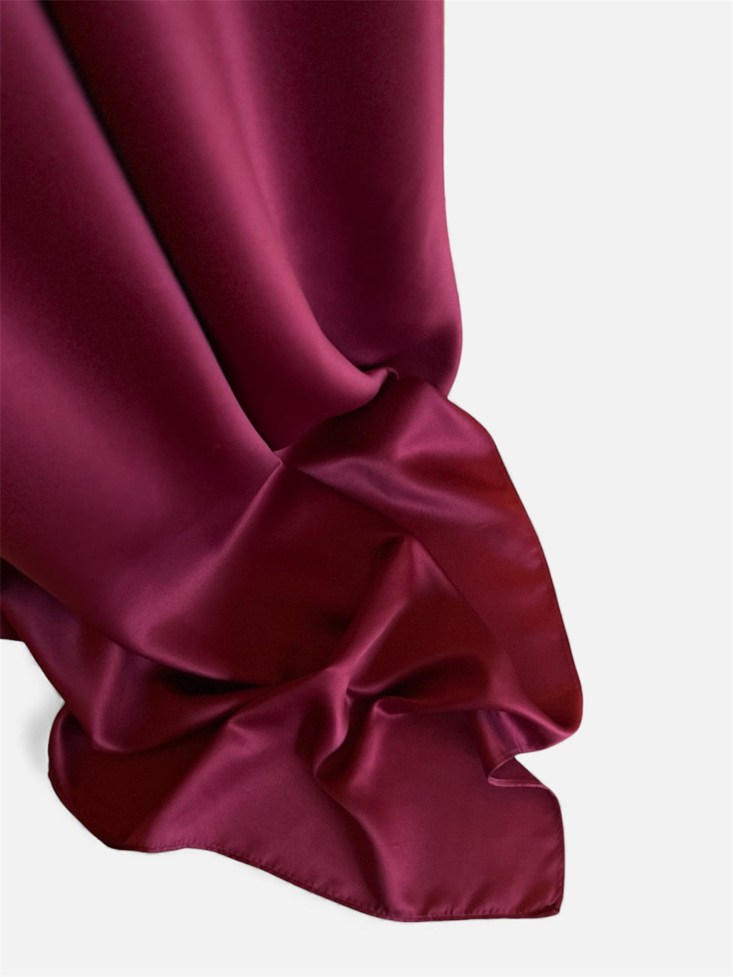 Square Satin Hijab - Burgundy