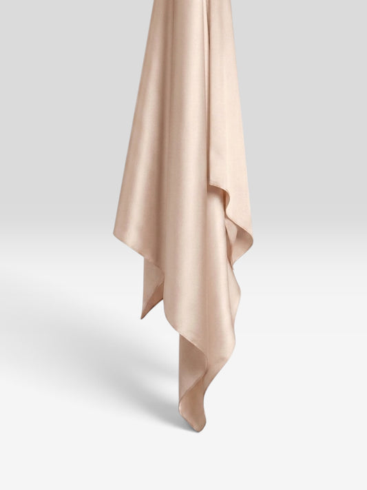 Square Satin Hijab - Beige