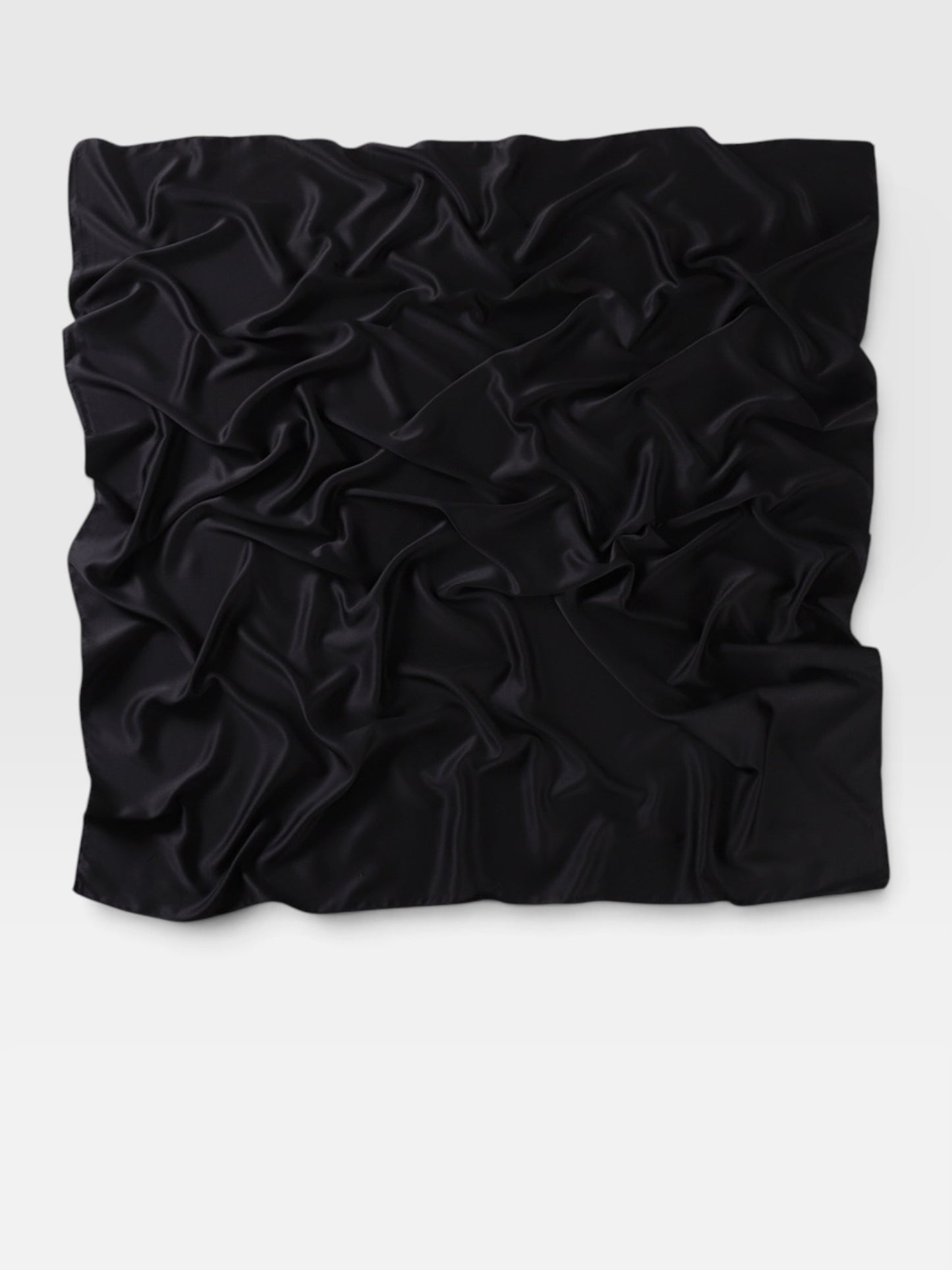 Square Satin Hijab - Black