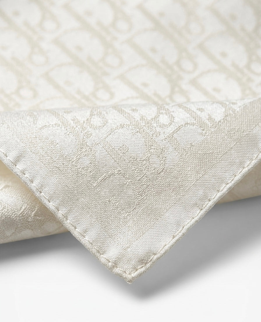 Square HIjab Silk - D White  
