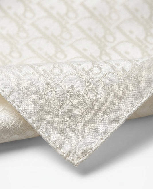Square HIjab Silk - D White  