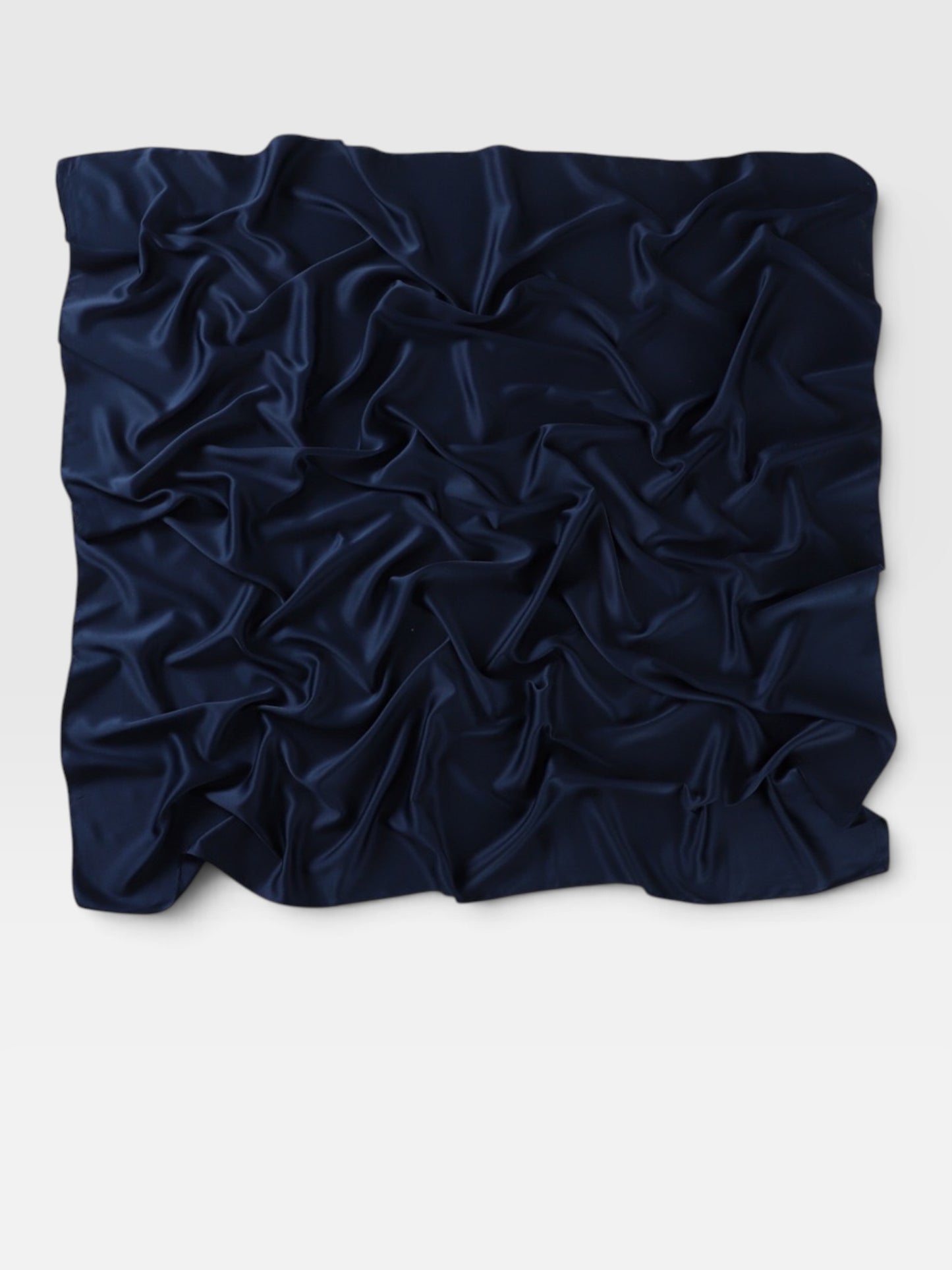 Square Satin Hijab - Navy Blue