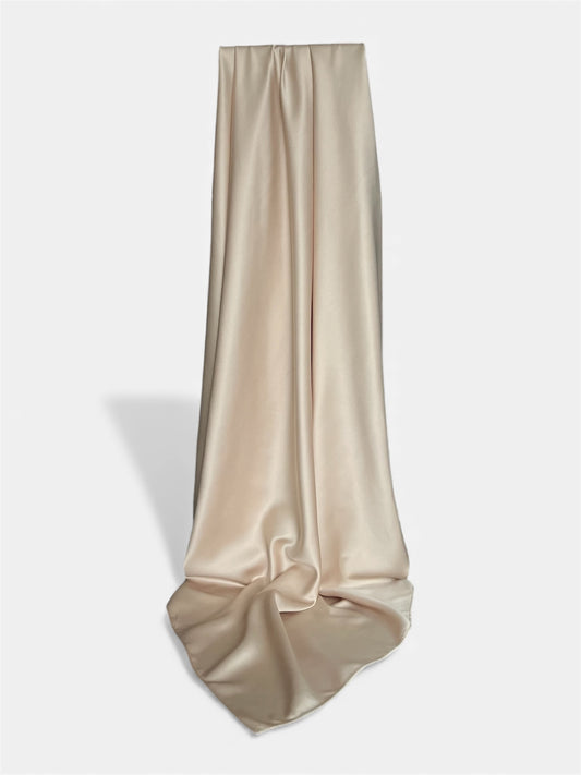 Square Satin Hijab 110x110cm - Beige