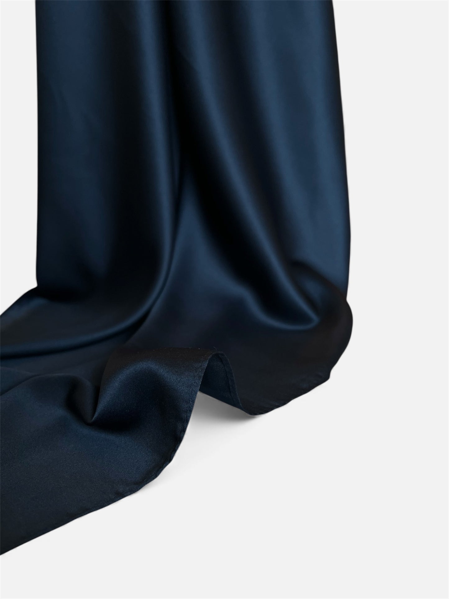 Square Satin Hijab - Navy Blue