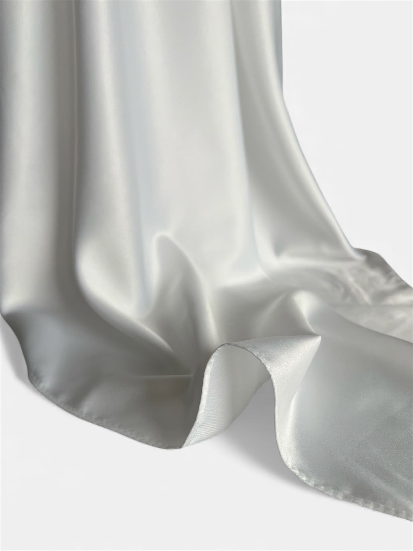 Square Satin Hijab - White