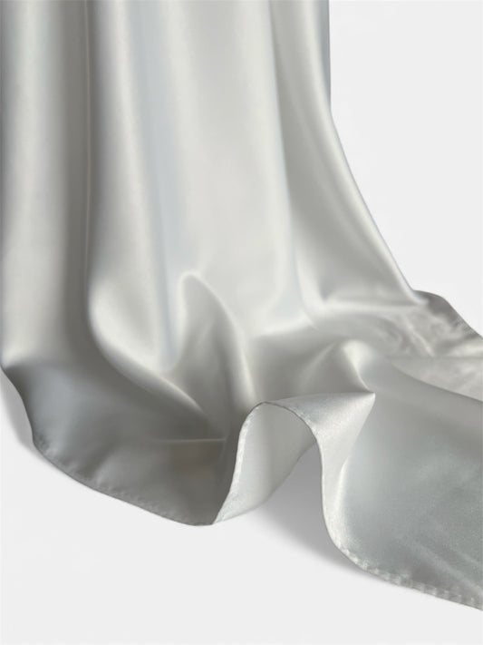 Square Satin Hijab - White