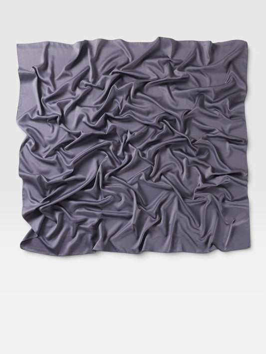 Square Satin Hijab  - Grey