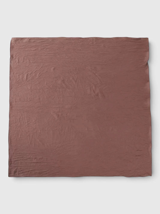 Wrinkle Cotton Square - Warm Chestnut