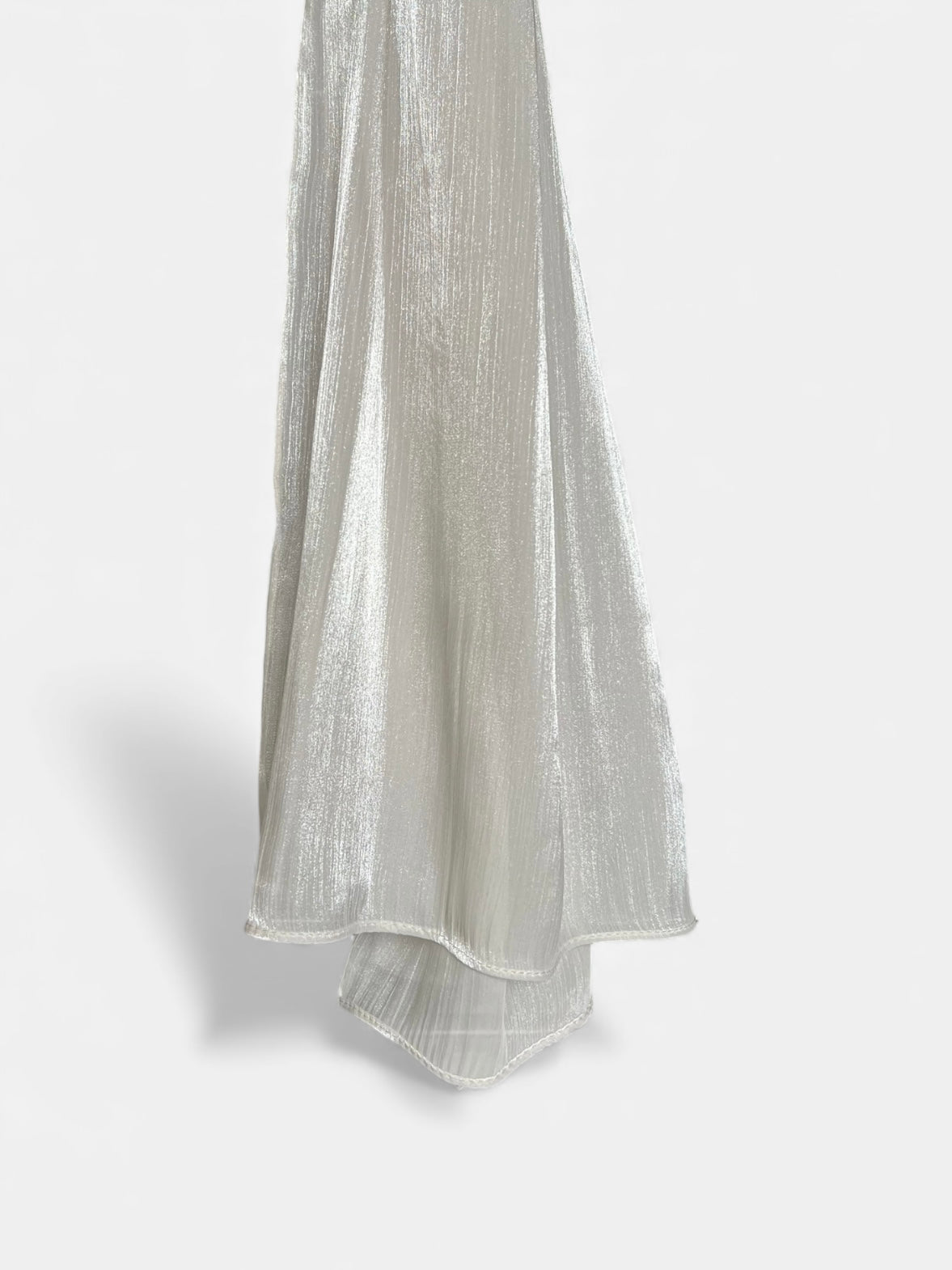 Organza Hijab - Grey White