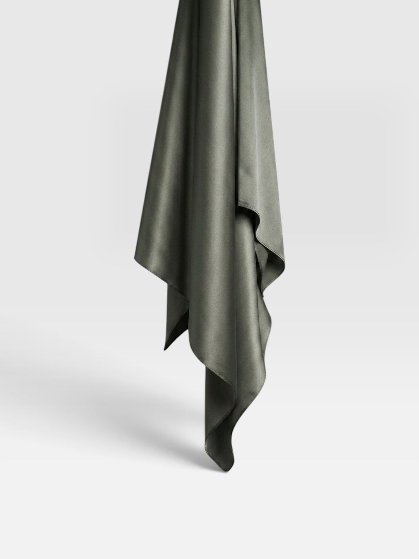 Square Satin Hijab  - Olive