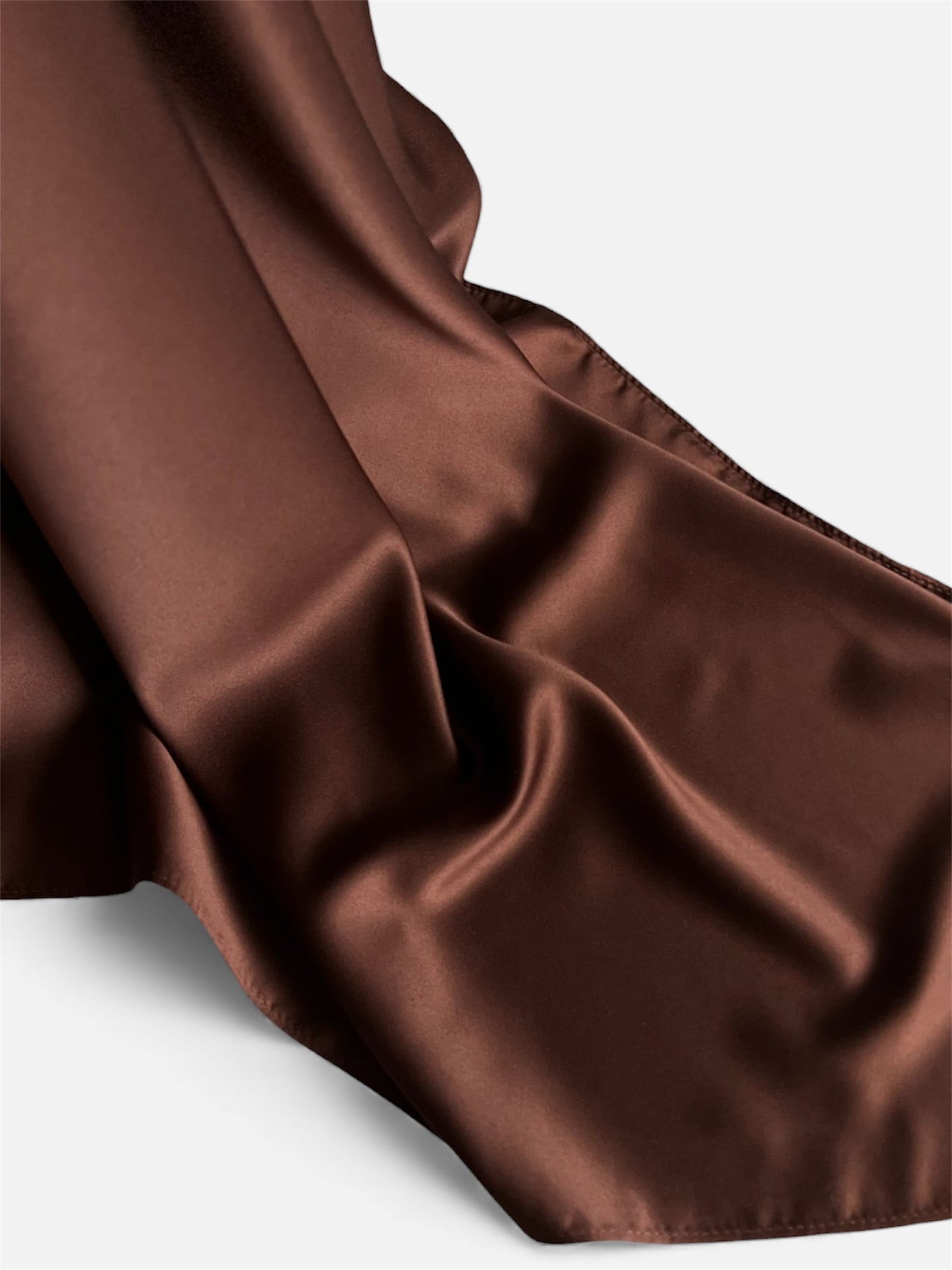 Square Satin Hijab - Brown