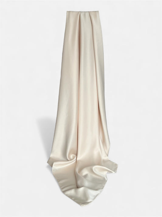 Square Satin Hijab - Cream