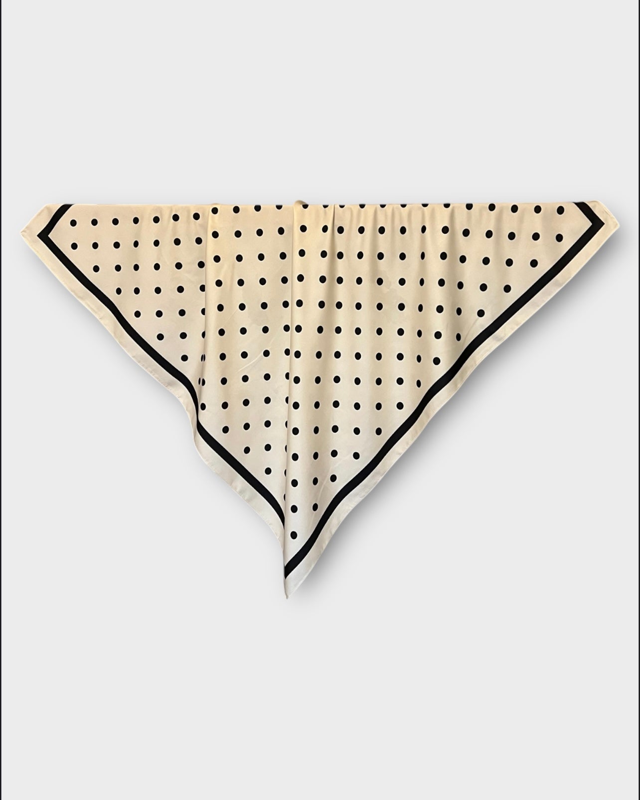 Square Satin Hijab - Polka White