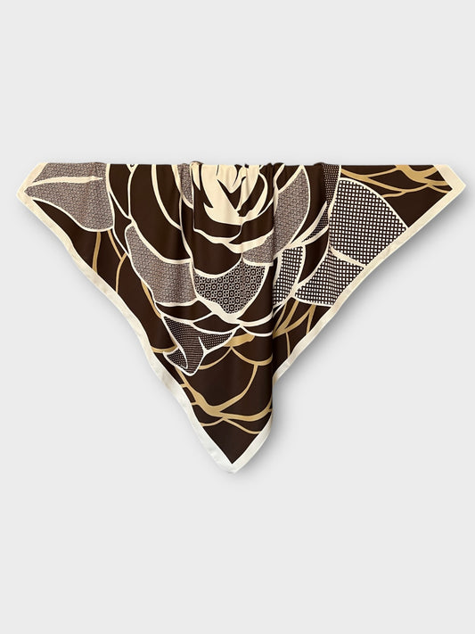 Square Satin Hijab - Rose Brown