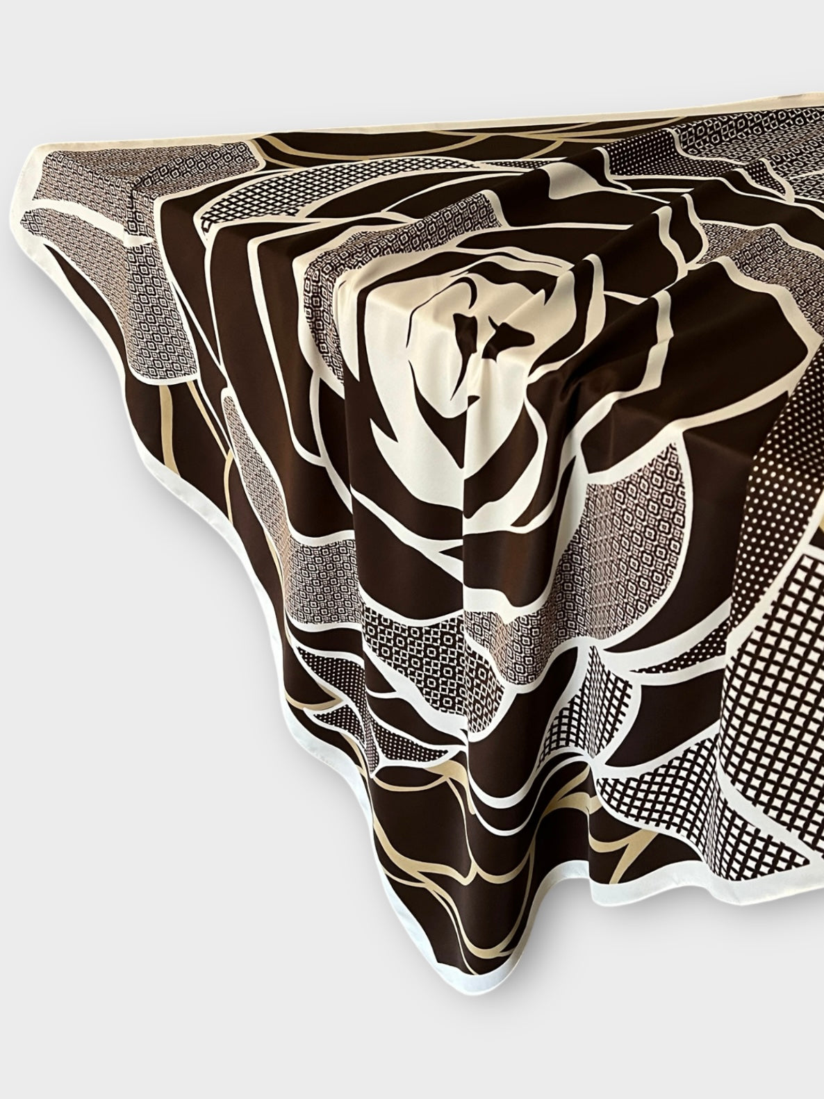 Square Satin Hijab - Rose Brown